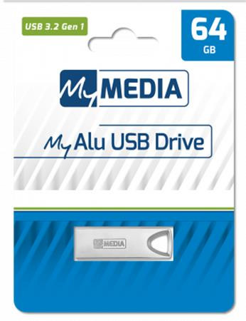 Pendrive, 64GB, USB 3.2 Gen1, alumínium ház, MYMEDIA Alu (by VERBATIM) (UMG64GA)