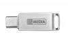 Pendrive, 64GB, USB 3.2 Gen1 + USB-C, alumínium ház, MYMEDIA Dual (by VERBATIM) (UMG64GAD)