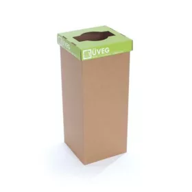   Szelektív hulladékgyűjtő, újrahasznosított, 50 l, RECOBIN Office, zöld (URE003)