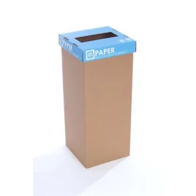   Szelektív hulladékgyűjtő, újrahasznosított, angol felirat, 50 l, RECOBIN Office, kék (URE017)