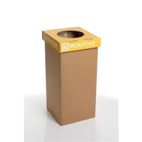   Szelektív hulladékgyűjtő, újrahasznosított, 20 l, RECOBIN Mini, sárga (URE020)
