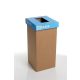 Szelektív hulladékgyűjtő, újrahasznosított, angol felirat, 20 l, RECOBIN Mini, kék (URE024)