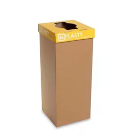   Szelektív hulladékgyűjtő, újrahasznosított, szlovák felirat, 50 l, RECOBIN Office, sárga (URE028)
