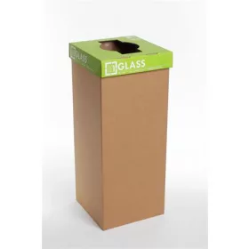   Szelektív hulladékgyűjtő, újrahasznosított, angol felirat, 50 l, RECOBIN Office, zöld (URE030)