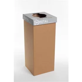   Szelektív hulladékgyűjtő, újrahasznosított, angol felirat, 50 l, RECOBIN Office, szürke (URE031)