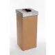 Szelektív hulladékgyűjtő, újrahasznosított, angol felirat, 50 l, RECOBIN Office, szürke (URE031)