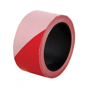 Jelzőszalag, 50 mm x 100 m, piros-fehér (UTX005)