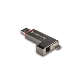   Pendrive, 128GB, USB-A/C 3.2 Gen1, VERBATIM Dual QuickStick, fekete (UV128GDS)