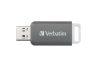 Pendrive, 128GB, USB 2.0, VERBATIM Databar, szürke (UV128GD)