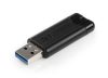 Pendrive, 128GB, USB 3.2, VERBATIM Pinstripe, fekete (UV128GPF3)