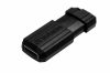 Pendrive, 128GB, USB 2.0, 10/4MB/sec, VERBATIM PinStripe, fekete (UV128GPF)