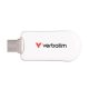 Pendrive, 128GB, USB-C 3.2 Gen1, VERBATIM Plectra, fehér (UV128GPLW)