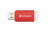 Pendrive, 16GB, USB 2.0, VERBATIM Databar, piros (UV16GD)