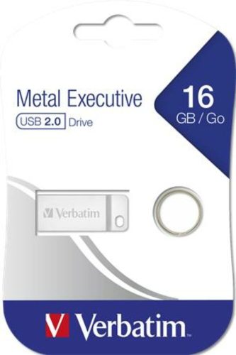 Pendrive, 16GB, USB 2.0, VERBATIM Executive Metal, ezüst (UV16GEM2)