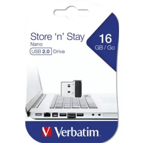 Pendrive, 16GB, USB 2.0, 10/3MB/sec, VERBATIM Nano (UV16GN)