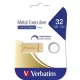 Pendrive, 32GB, USB 3.2, VERBATIM Executive Metal, arany (UV32GEM32)