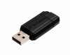 Pendrive, 32GB, USB 2.0, 10/4MB/sec, VERBATIM PinStripe, fekete (UV32GPF)