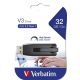 Pendrive, 32GB, USB 3.2, 60/12MB/s, VERBATIM V3, fekete-szürke (UV32GS)