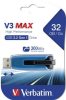 Pendrive, 32GB, USB 3.2, 175/80 MB/s, VERBATIM V3 MAX, kék-fekete (UV32GSM)