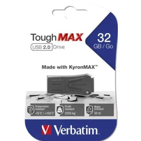  Pendrive, 32GB, USB 2.0, extra ellenálló, VERBATIM ToughMAX, fekete (UV32GTM)