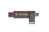 Pendrive, 512GB, USB-A/C 3.2 Gen1, VERBATIM Dual QuickStick, fekete (UV512GDS)