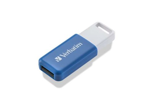Pendrive, 64GB, USB 2.0, VERBATIM Databar, kék (UV64GD)