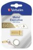 Pendrive, 64GB, USB 3.2, VERBATIM Executive Metal, arany (UV64GEM32)