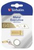 Pendrive, 64GB, USB 3.2, VERBATIM Executive Metal, arany (UV64GEM32)