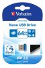 Pendrive, 64GB, USB 3.2, 80/25MB/s, VERBATIM Nano (UV64GNS)