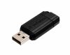 Pendrive, 64GB, USB 2.0, 10/4MB/sec, VERBATIM PinStripe, fekete (UV64GPF)