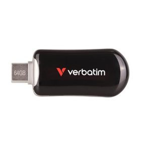   Pendrive, 64GB, USB-C 3.2 Gen1, VERBATIM Plectra, fekete (UV64GPLB)