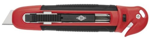 Univerzális kés, 18 mm, fóliavágóval, WEDO, Safety piros/fekete (UW038)
