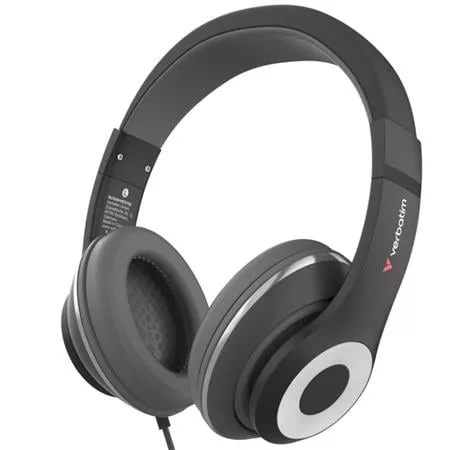 Fejhallgató, mikrofonnal, USB-C, VERBATIM TruSound Headset, fekete (V30198)