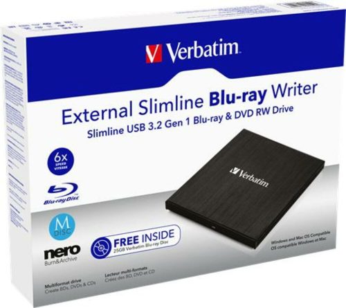 BluRay  író, USB 3.0, külső, VERBATIM (V43890)