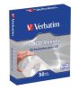 CD/DVD boríték, papír, ablakos, bebújtatós fül, VERBATIM, fehér (V49992)