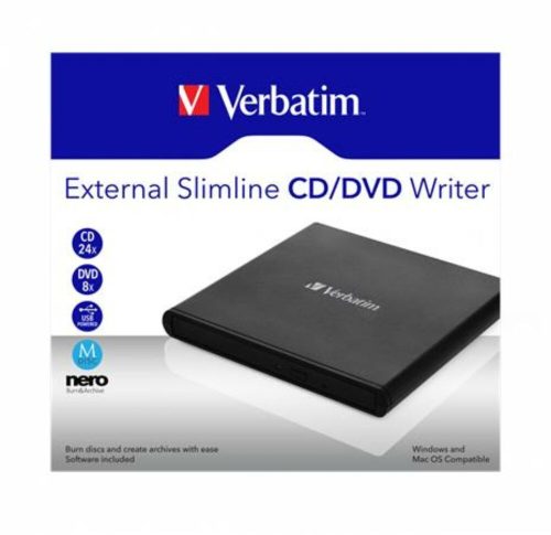 CD/DVD író, USB 2.0, külső, VERBATIM (V98938)