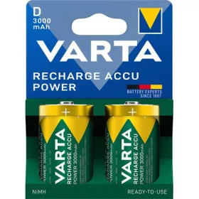   Tölthető elem, D góliát, 2x3000mAh, előtöltött, műanyagmentes, VARTA Power (VAKU09R)