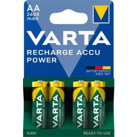   Tölthető elem, AA ceruza, 4x2600 mAh, előtöltött, VARTA Power (VAKU12)