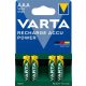 Tölthető elem, AAA mikro, 4x1000 mAh, előtöltött, VARTA Power (VAKU14)