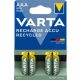 Tölthető elem, AAA mikro, újrahasznosított, 4x800 mAh, VARTA (VAKU77)