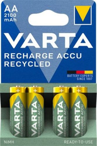 Tölthető elem, AA, ceruza, újrahasznosított, 4x2100 mAh, VARTA (VAKU78)
