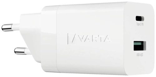 Hálózati töltő, 1xUSB, 1x USB-C kimenet, 38W, VARTA Speed (VATK01)