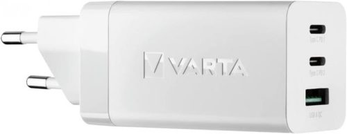 Hálózati töltő, 1xUSB, 2x USB-C kimenet, 65W, VARTA High Speed (VATK02)