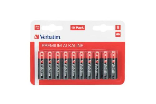 Elem, AA alkáli, 10 db, VERBATIM Premium (VEAA10)