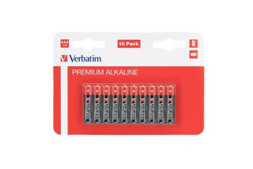 Elem, AAA, alkáli, 10 db, VERBATIM Premium (VEAAA10)