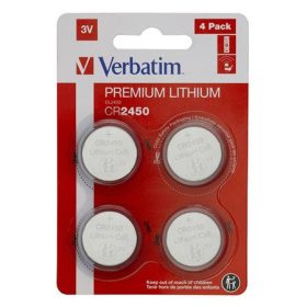 Gombelem, CR2450, 4 db, VERBATIM Premium (VECR24504)