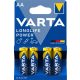 Elem, AA ceruza, 4 db, VARTA Longlife Power (VEHEAA4)