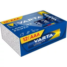   Elem, AAA mikro, 12 db, műanyagmentes, VARTA Longlife Power (VEHEAAA12R)