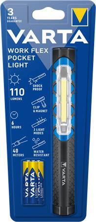 Elemlámpa, LED, 3xAAA, VARTA Work flex (VELA67)