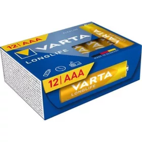   Elem, AAA mikro, 12 db, műanyagmentes, VARTA Longlife (VELEAAA12R)